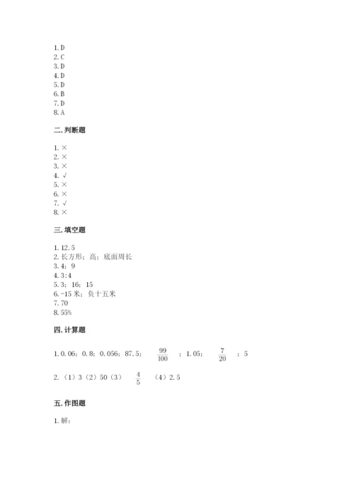 北京版六年级下册数学期末测试卷带答案（轻巧夺冠）.docx
