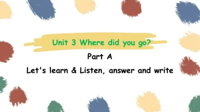 Unit 3 Where did you go?  Part A Let's learn & Lis