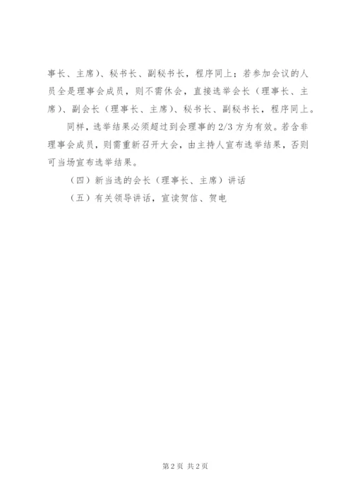 社会团体换届选举会议议程.docx