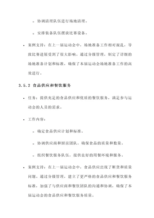 运动会后勤分级管理方案