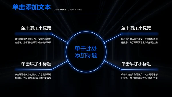 蓝色科技风发布演讲通用PPT演示模板