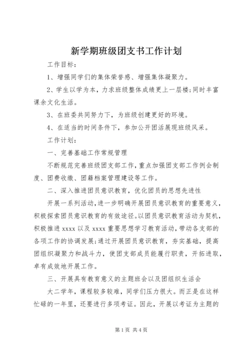 新学期班级团支书工作计划.docx