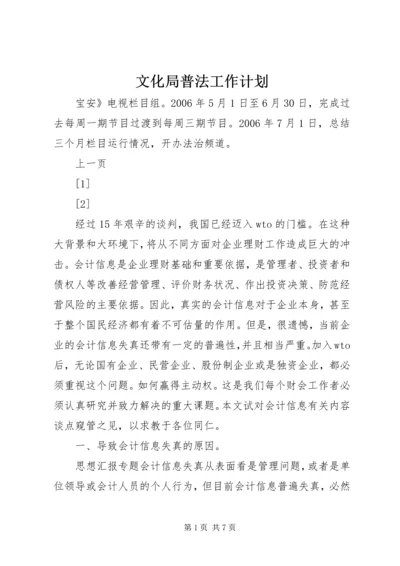 文化局普法工作计划 (9).docx