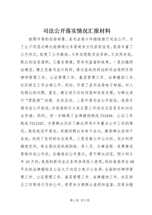 司法公开落实情况汇报材料 (2).docx