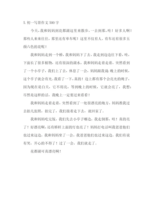 初一写景作文500字【精选5篇】.docx
