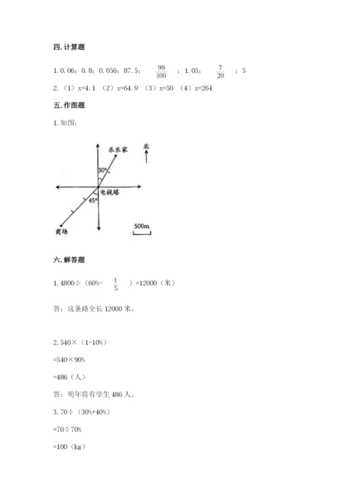 小学六年级下册数学期末卷带答案（综合卷）.docx