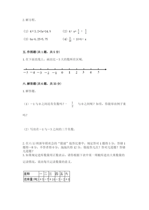 小学六年级下册数学期末卷及参考答案（典型题）.docx