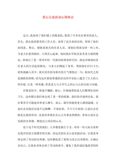 爱心公益活动心得体会.docx