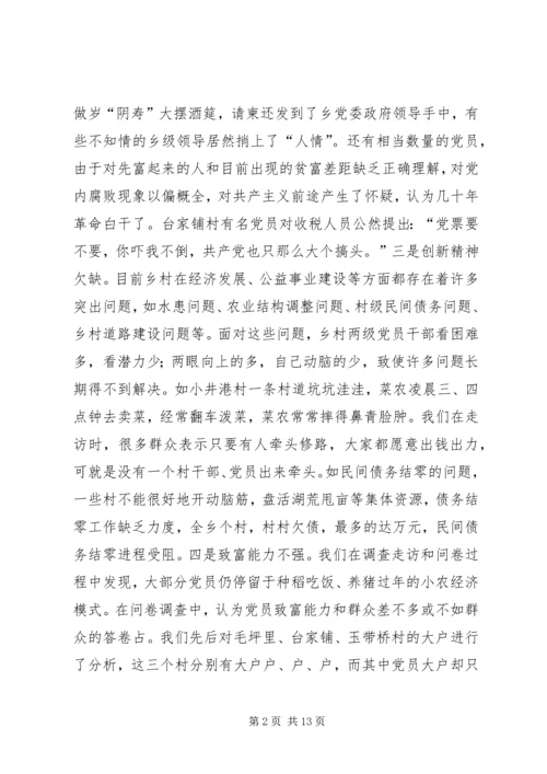 对×乡党员队伍状况的调查与思考.docx