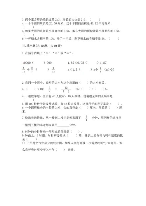 人教版六年级上册数学期末测试卷附答案【巩固】.docx