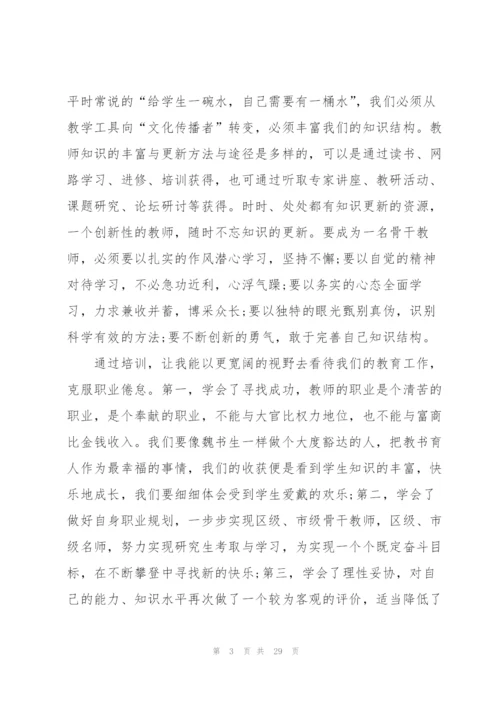 教师个人全新培训心得体会范文2022.docx