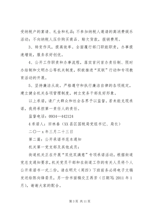 公开承诺书范本 (2).docx