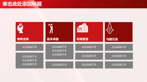 红色简约大气商务工作总结汇报通用PPT模板
