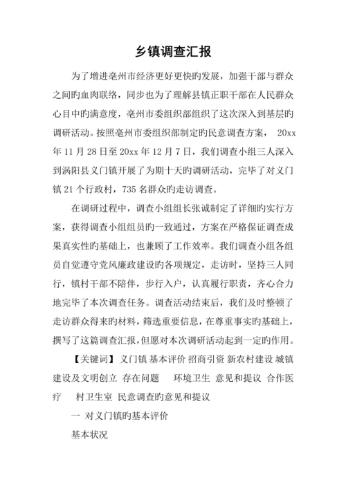 乡镇调查报告.docx