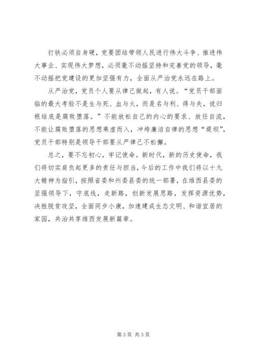 守底线走新路共治共享维西发展新篇章学习十九大精神精神体会.docx