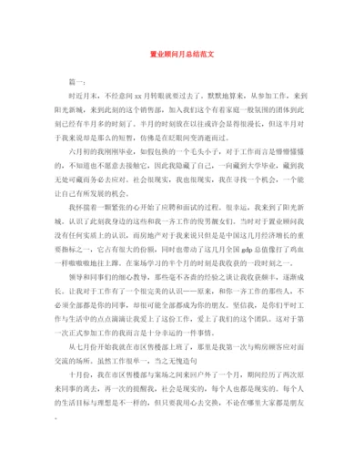 精编之置业顾问月总结范文.docx