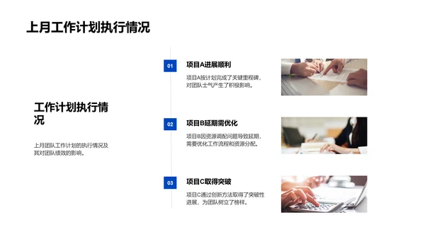 团队月度工作总结报告PPT模板