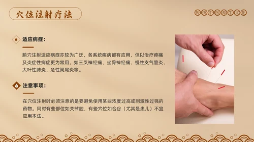 棕色简约中医适宜技术PPT模板宣传PPT动态PPT