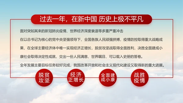 蓝色大气弘扬脱贫攻坚精神动态PPT模板