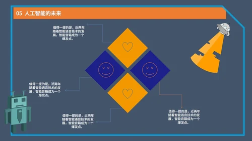 蓝色卡通风科技太空时代产品发布PPT模板