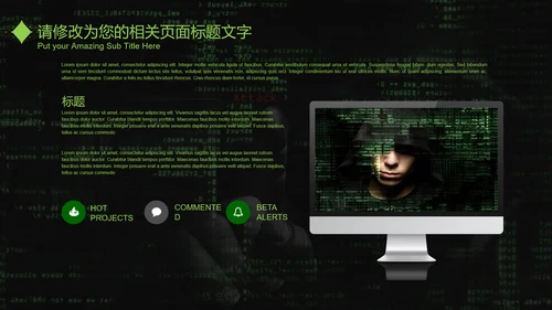 互联网信息安全汇报PPT模板