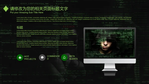互联网信息安全汇报PPT模板