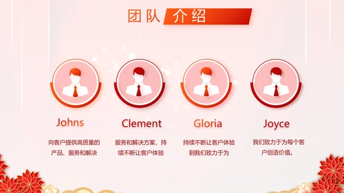红色迎新春春节晚会年会PPT