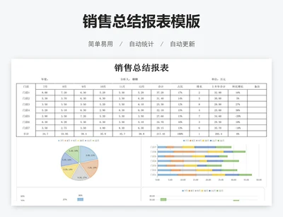 销售总结报表模版