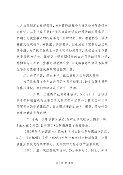 党风廉洁教育月工作总结.docx