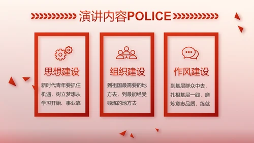 红色大气警察公安表彰大会动态PPT
