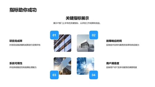 IT部门半年工作报告PPT模板