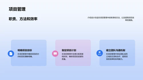 蓝色3D设计总监竞聘述职PPT模板