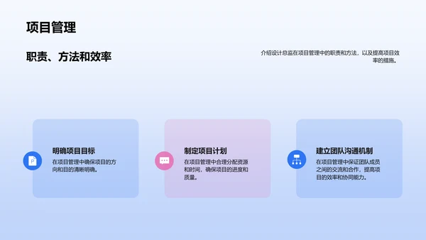 蓝色3D设计总监竞聘述职PPT模板