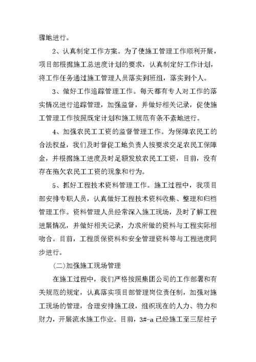 项目部年度工作总结