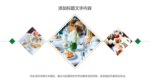 餐饮美食甜品店茶餐厅咖啡下午茶PPT动态模板