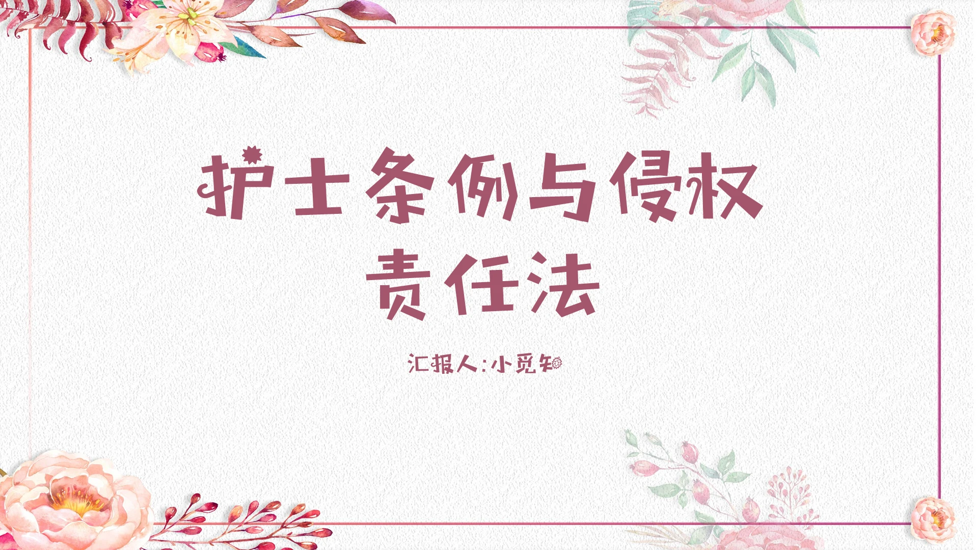 花边系护士管理条例责任法护士条例ppt