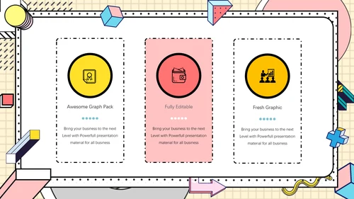 时尚创意孟菲斯风格通用PPT模板