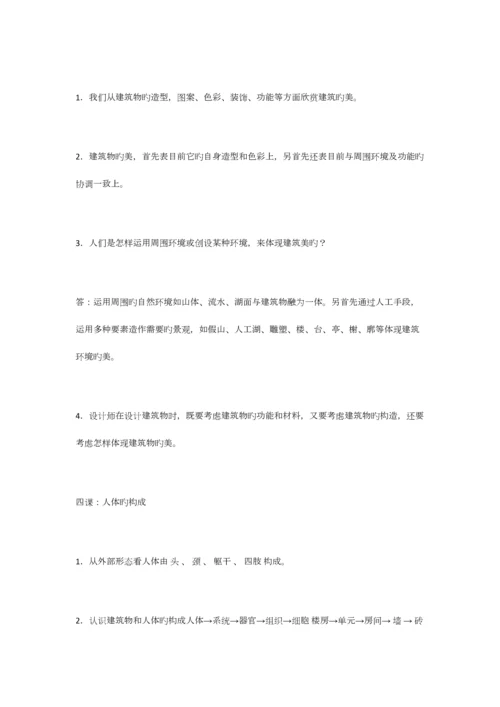 2023年六年级下册科学复习知识点.docx