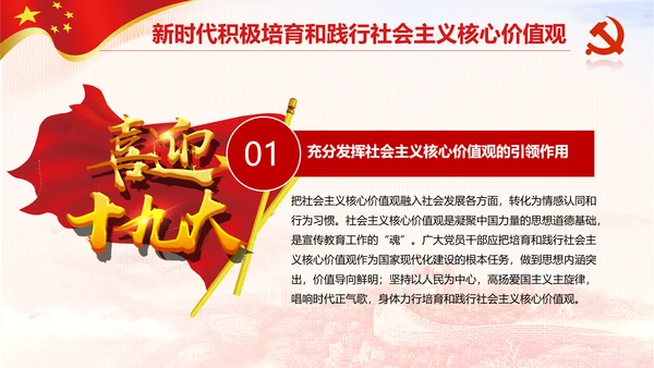 新时代培育社会主义核心价值观PPT模板