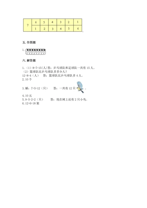 小学一年级上册数学期末测试卷附完整答案【典优】.docx