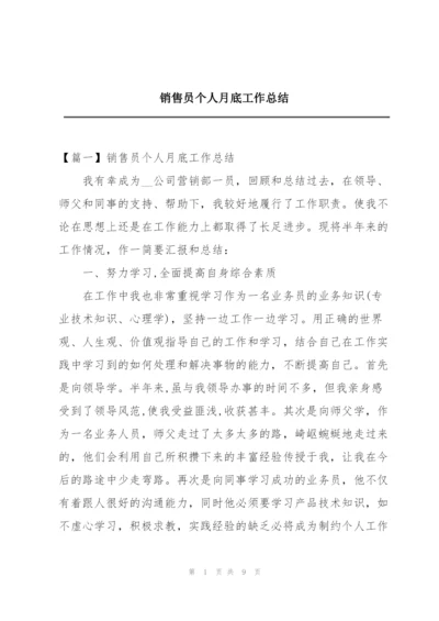 销售员个人月底工作总结.docx