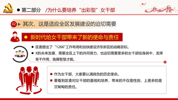 听党话跟党走做新时代合格党员女干部党政党建党课支部团委学习