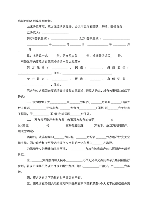 有婚生子夫妻双方自愿离婚协议书怎么拟10篇.docx