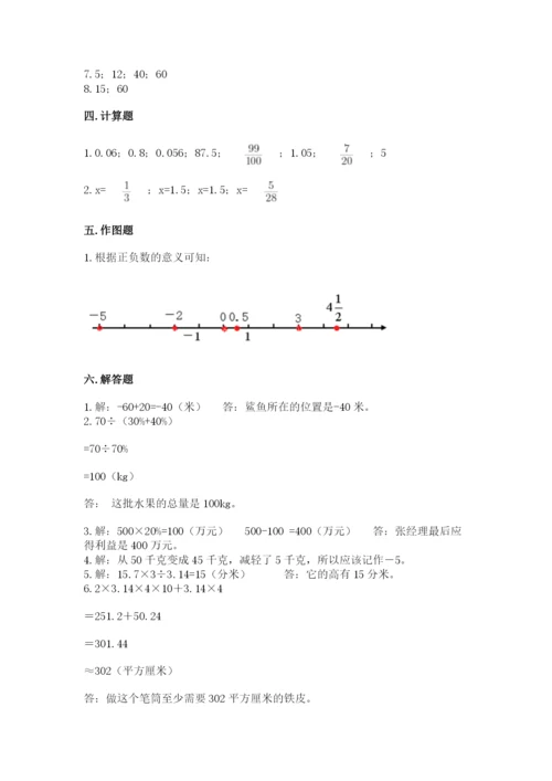 小升初六年级期末试卷（实用）word版.docx