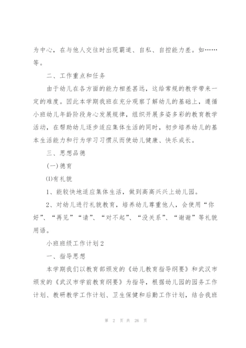 小班班级工作计划五篇.docx