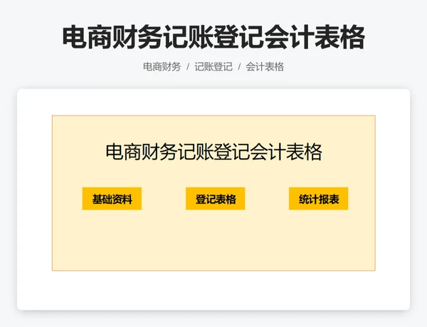 电商财务记账登记会计表格