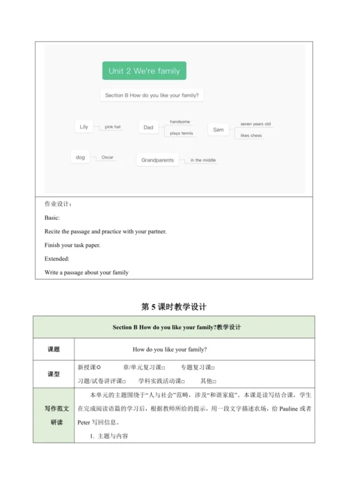 Unit 2 Weare Family（大单元教学设计）-2024-2025学年人教版（2024）七