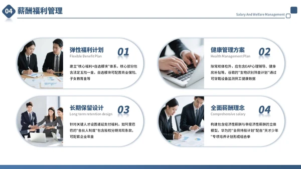 蓝色商务风人力资源管理培训通用PPT模板