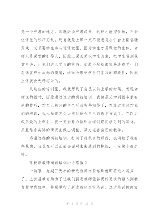 学校新教师岗前培训心得感悟范文10篇.docx