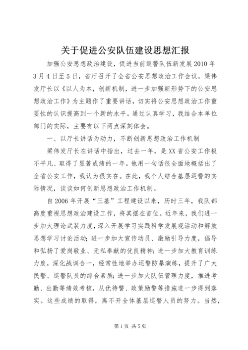 关于促进公安队伍建设思想汇报.docx